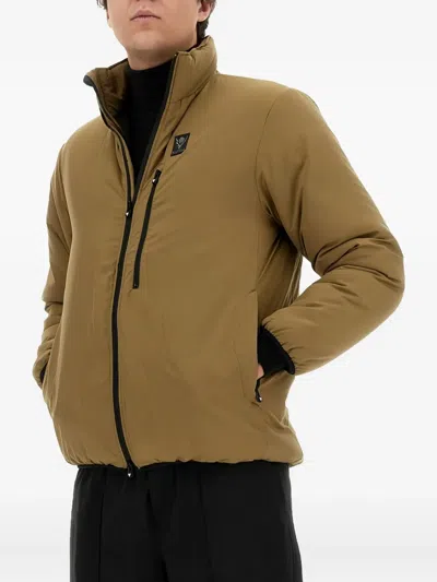 South2 West8 Logo-patch Zip Jacket In Brown