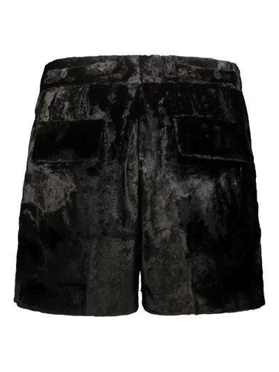 Sapio N°7c Velvet Shorts In Black