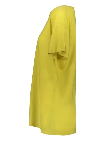 Frenckenberger Round-neck Ribbed Cashmere T-shirt In Yellow