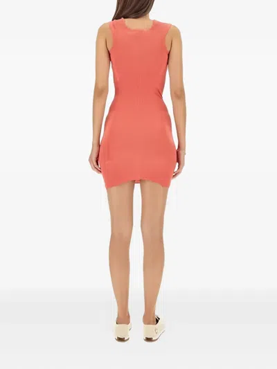 Vivienne Westwood Ribbed Sleeveless Dress In Pink