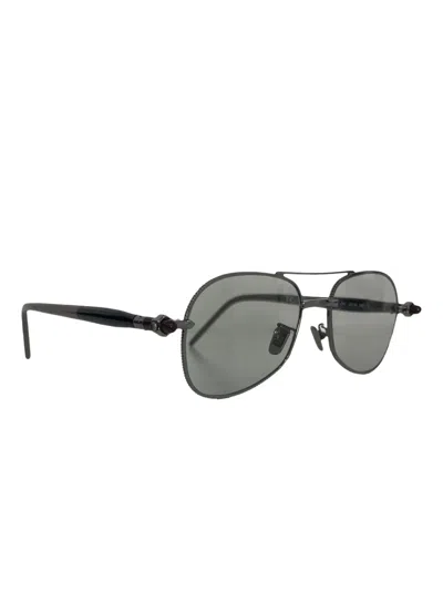 Kuboraum P75 Pilot-frame Sunglasses In Black