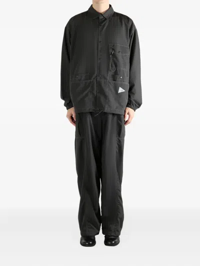 And Wander Press-stud Fastening Jacket In Brown