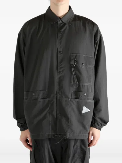 And Wander Press-stud Fastening Jacket In Brown