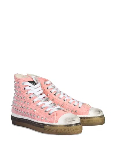 Metal Gienchi Jimmy Studded Sneakers In Pink