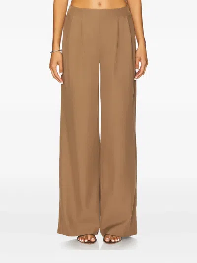 Selia Richwood Lily Pleated Trousers In Brown