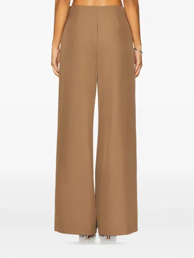 Selia Richwood Lily Pleated Trousers In Brown