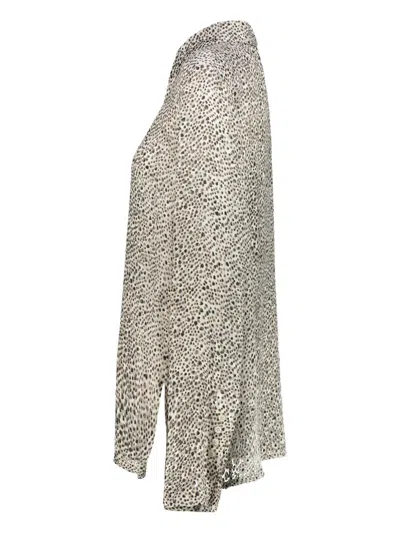 N16 长袖波点衬衫