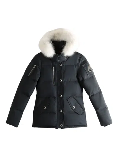 Moose Knuckles Fur-trim Zip-fastening Jacket In Black