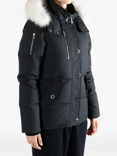 Moose Knuckles Fur-trim Zip-fastening Jacket In Black
