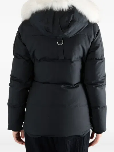 Moose Knuckles Fur-trim Zip-fastening Jacket In Black