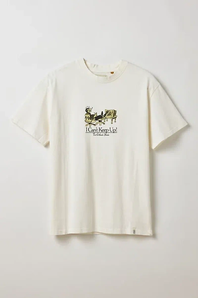 The Critical Slide Society Critical Slide Society Keep Up Graphic Tee In White, Men's At Urban Outfitters In White