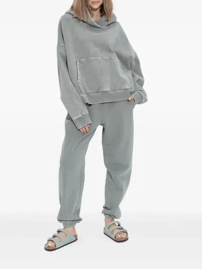 Birkenstock Green Leather Sandals With Adjustable Straps In Gray