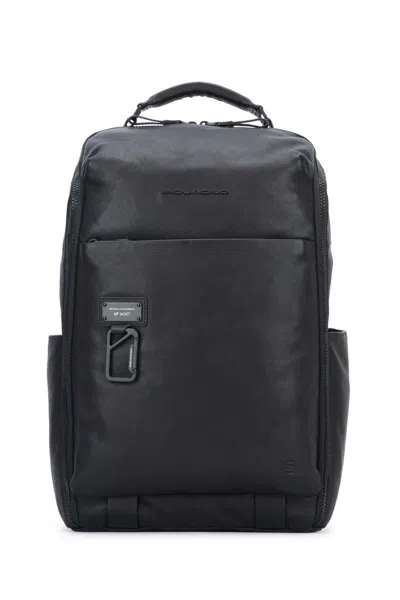 Piquadro Versatile Backpack With Multiple Storage Options In Black