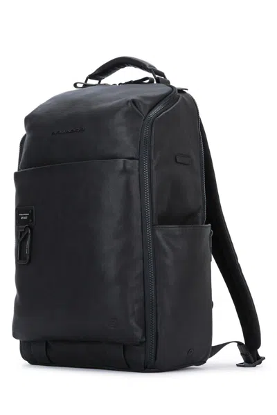 Piquadro Versatile Backpack With Multiple Storage Options In Black
