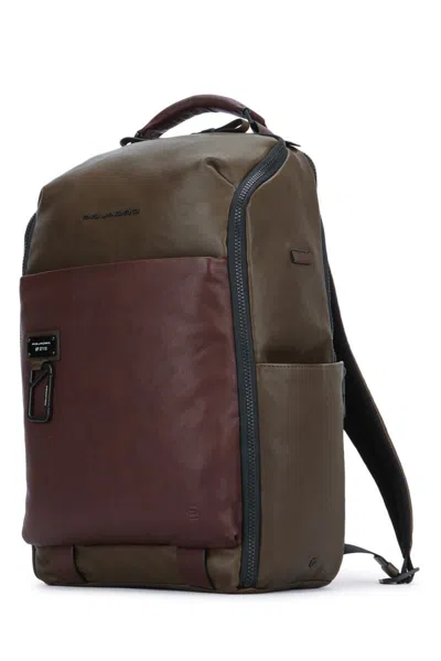 Piquadro Versatile Backpack With Multiple Storage Options In Brown