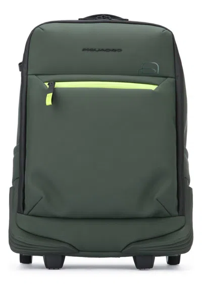 Piquadro Rolling Travel Trolley Multiple Handles In Green