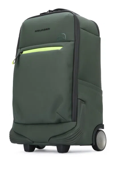 Piquadro Rolling Travel Trolley Multiple Handles In Green