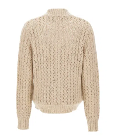 Eleventy Long-sleeved Knitted Cardigan In Neutral