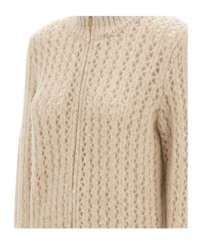 Eleventy Long-sleeved Knitted Cardigan In Neutral