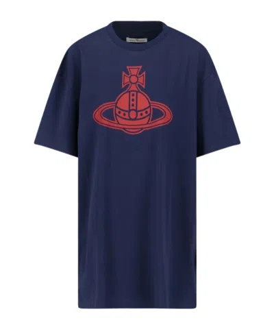 Vivienne Westwood Oversized Crewneck T-shirt In Blue