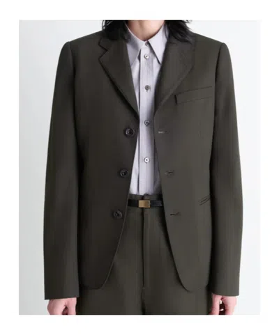 Lemaire Single-breasted Tailored Blazer In Black