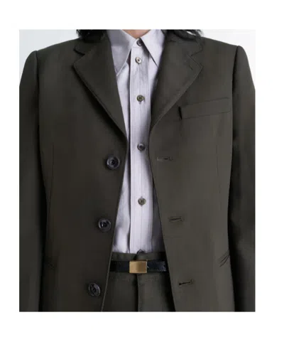 Lemaire Single-breasted Tailored Blazer In Black