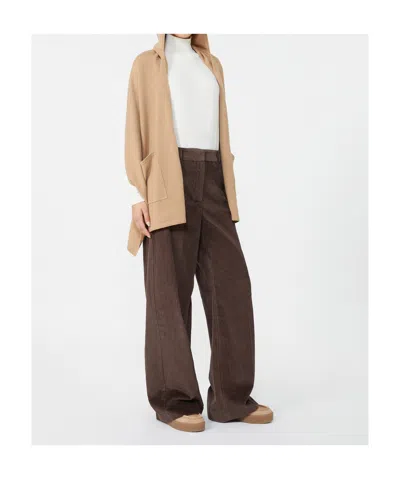 Weekend Max Mara Cashmere Hooded Shawl In Brown