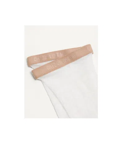 Valentino Logo Tights In White