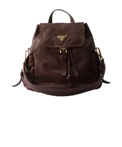 Prada Explore Medium Nappa Leather Backpack In Brown