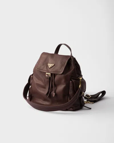 Prada Explore Medium Nappa Leather Backpack In Brown