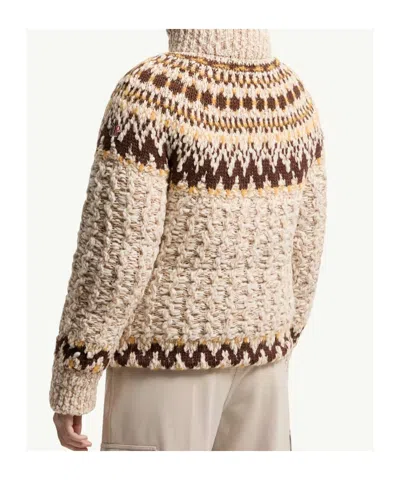 Moncler Girose Down-paneled Wool-blend Zip-up Cardigan In Multi