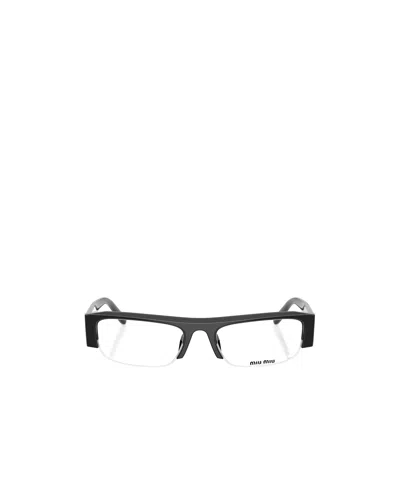 Miu Miu Rectangular Flat Mirror In Black