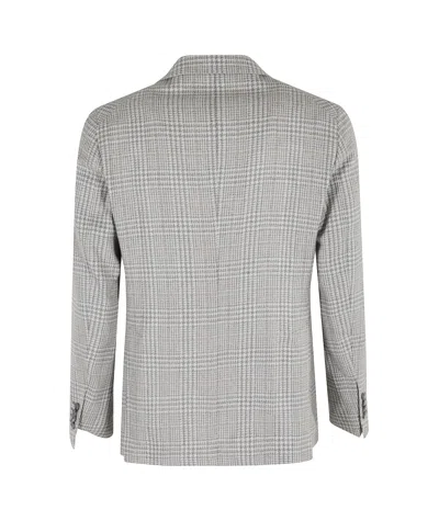 Tagliatore Long-sleeved Suit Jacket In Gray