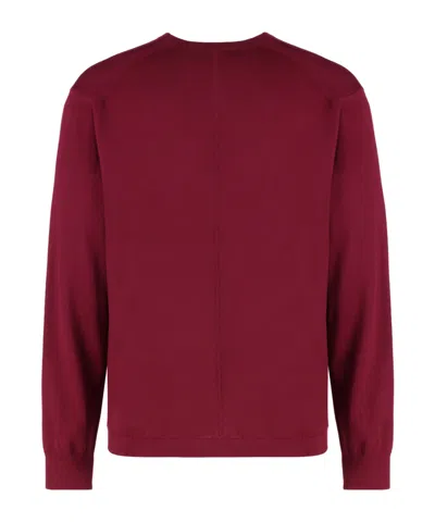 Calvin Klein Sweater With Round Neck In Wool In Red