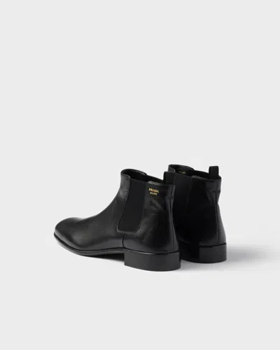 Prada Ankle Boots With Elastic Side Panels In Black