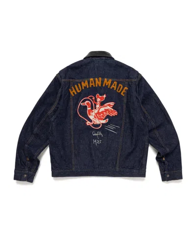 Human Made Work Zip-up Denim Jacket In Blue