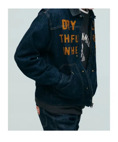 Human Made Work Zip-up Denim Jacket In Blue