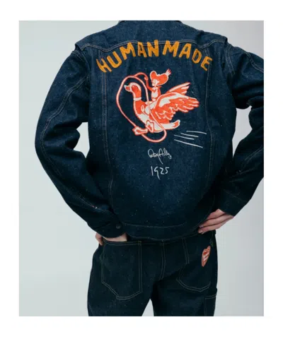 Human Made Work Zip-up Denim Jacket In Blue