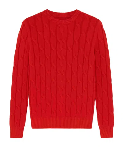 Jacob Cohen Cable-knit Sweater In Red