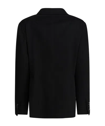 Tagliatore Wool Double-breasted Coat In Black
