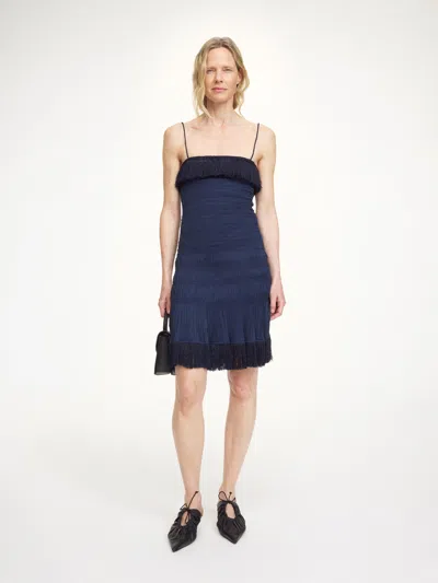 By Malene Birger Frange Tassel Mini Dress In Black