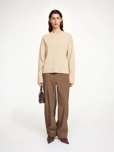 By Malene Birger Joanni Suede Trousers In Brown