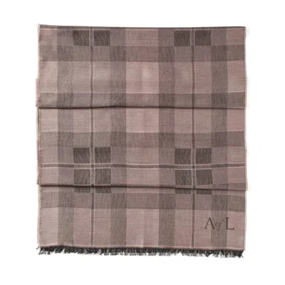 Aspinal Of London Silk Tartan Stole In Pink