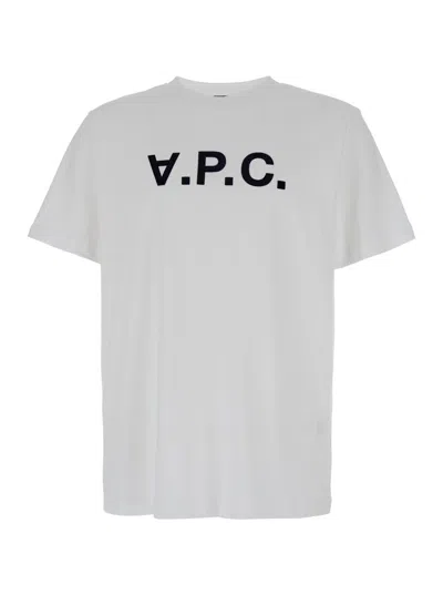 Apc White Oversized T-shirt With A.p.c. Print In Cotton Man In White