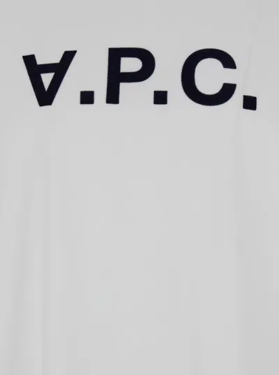 Apc White Oversized T-shirt With A.p.c. Print In Cotton Man In White