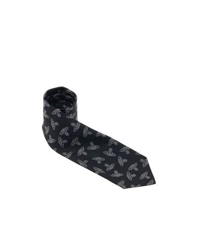 Vivienne Westwood Logo Tie In Black