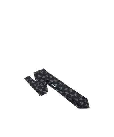 Vivienne Westwood Logo Tie In Black