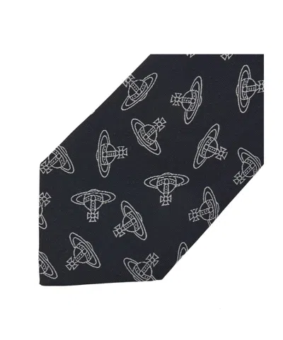Vivienne Westwood Logo Tie In Black