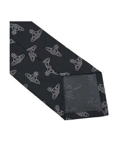 Vivienne Westwood Logo Tie In Black