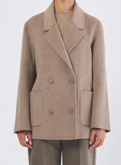 Seventy Double-breasted Side-pockets Coat In Animal Print